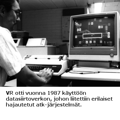 VR otti vuonna 1987 käyttöön datasiirtoverkon
